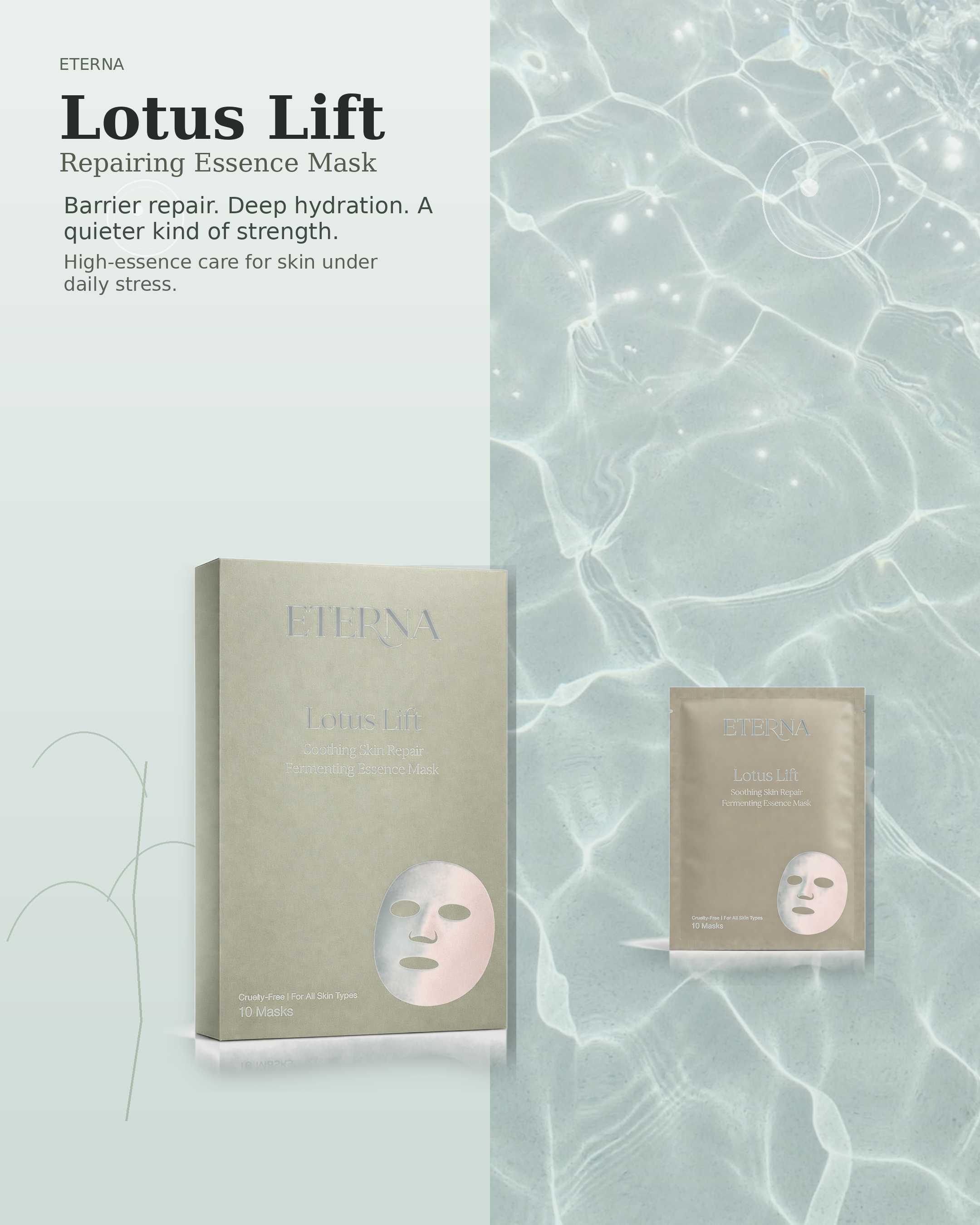 Lotus Lift (SINGLE SHEET) - Soothing Skin Repair Fermenting Essence Mask