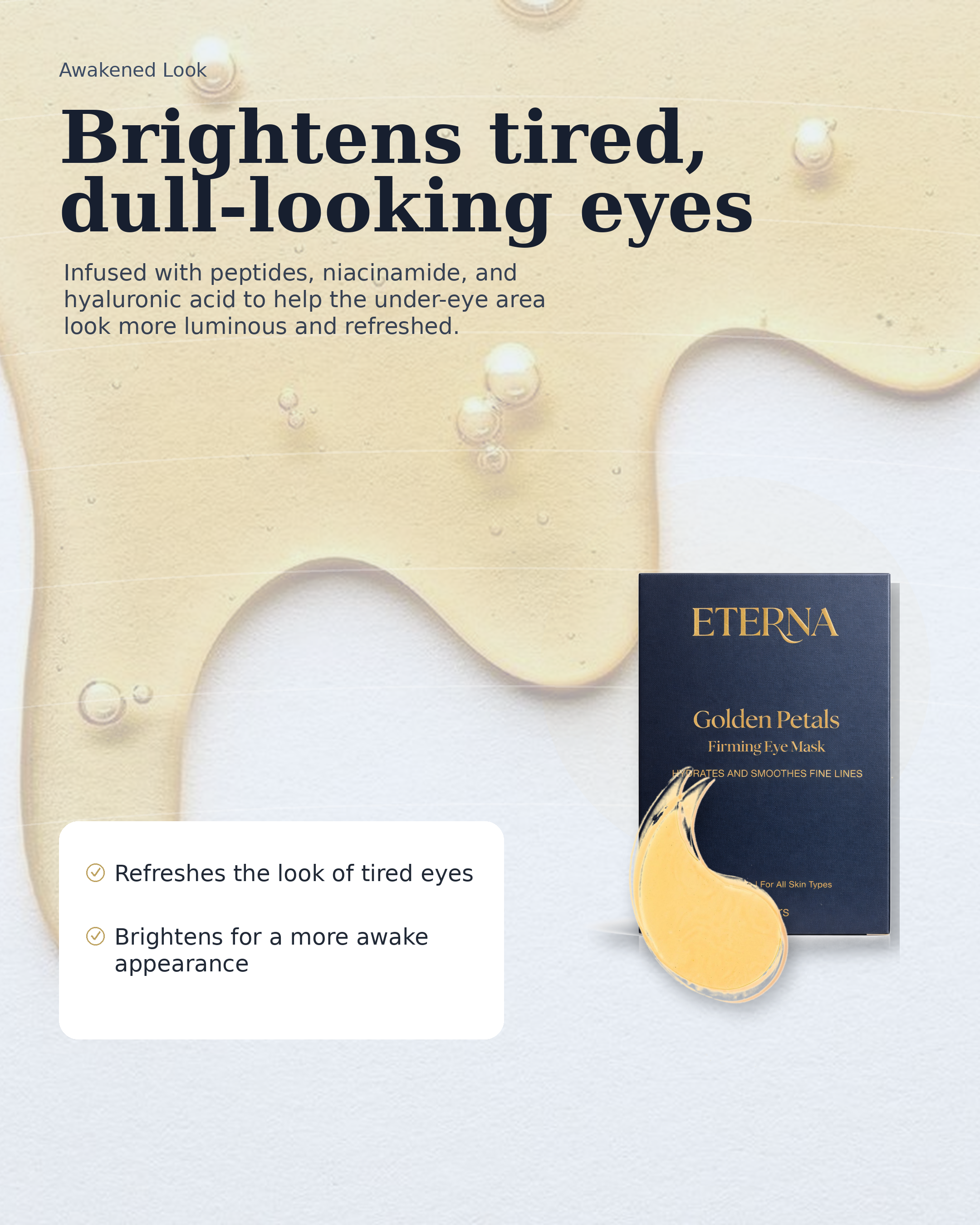 Golden Petals (SINGLE PAIR)- Firming Eye Mask *MOST POPULAR*