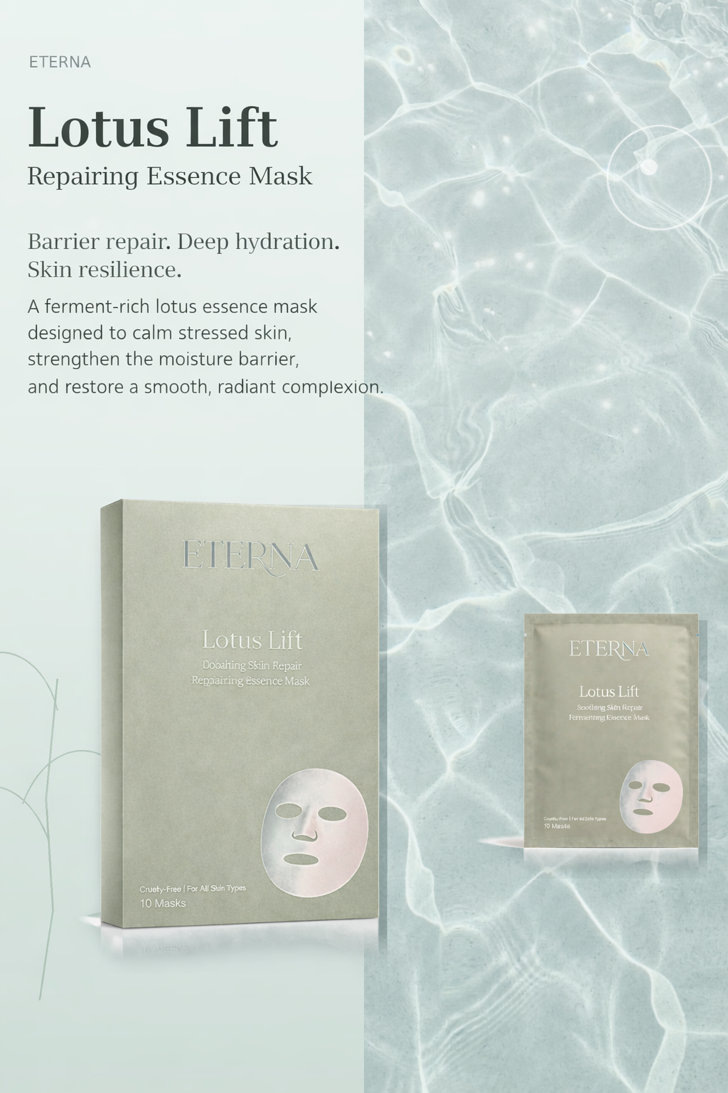 Lotus Lift - Soothing Skin Repair Fermenting Essence Mask 10 SHEETS