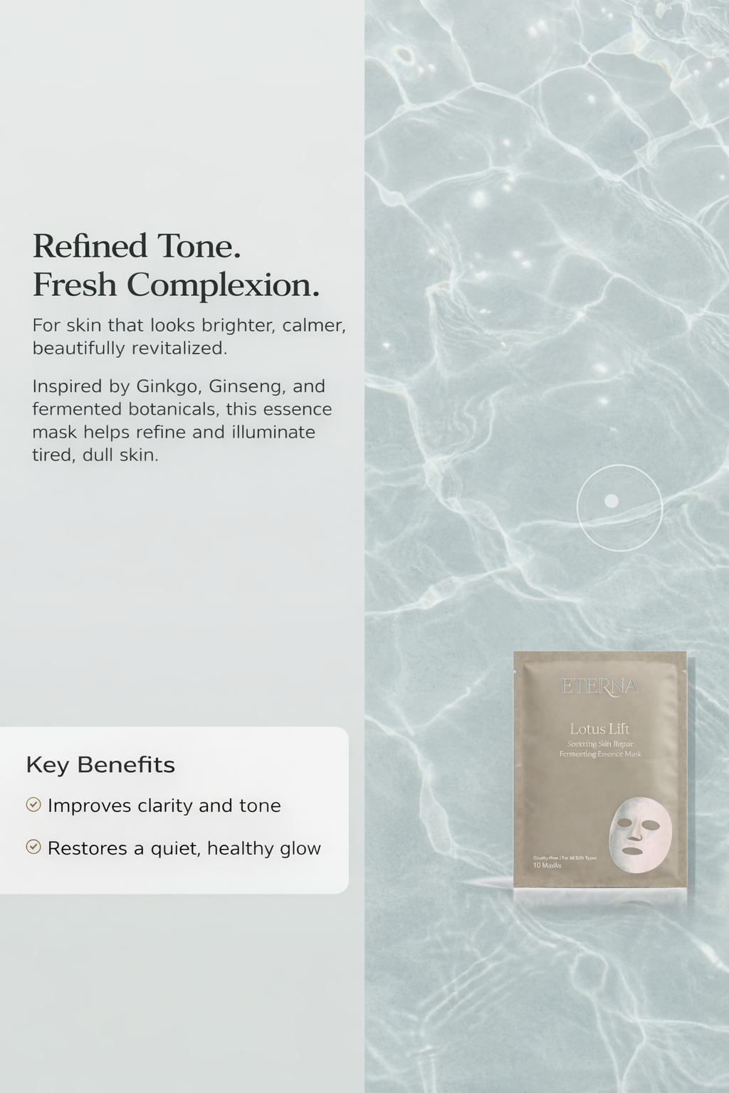 Lotus Lift - Soothing Skin Repair Fermenting Essence Mask 10 SHEETS