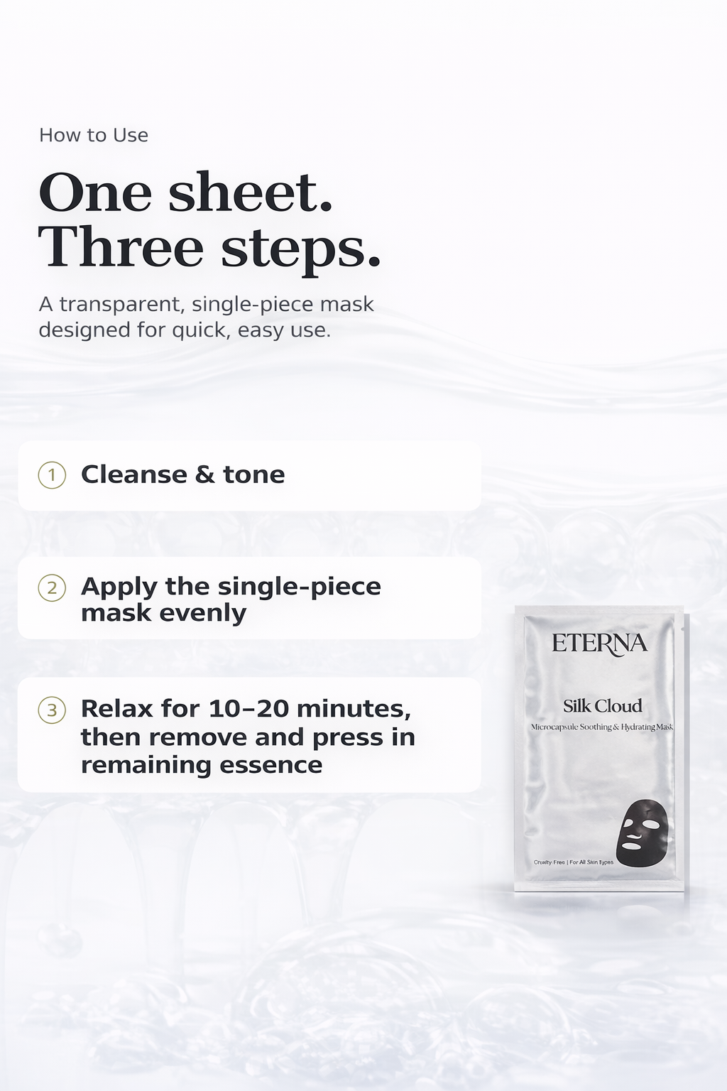 Silk Cloud (SINGLE SHEET) - Microcapsule Soothing & Hydrating Mask *BEST SELLER*